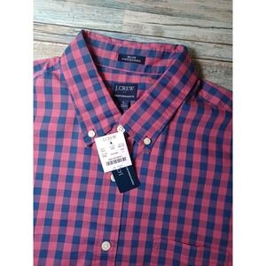 J Crew Mens Large Performance Washed Slim Untucked Long Sleeve Button-Down